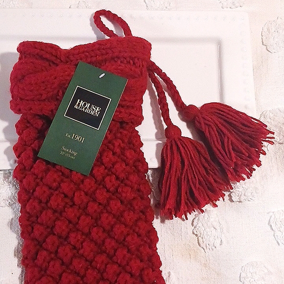 Gorgeous βοΈ House & Garden Popcorn Knit Stocking *New* - Picture 2 of 13
